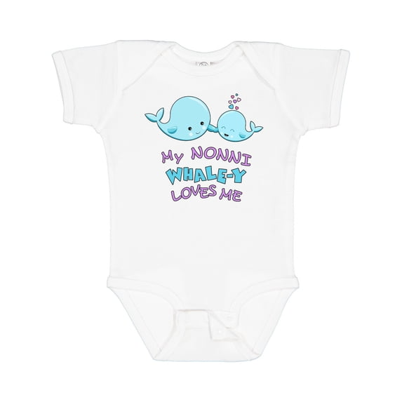 Inktastic My Nonni Whale-y Loves Me Boys or Girls Baby Bodysuit