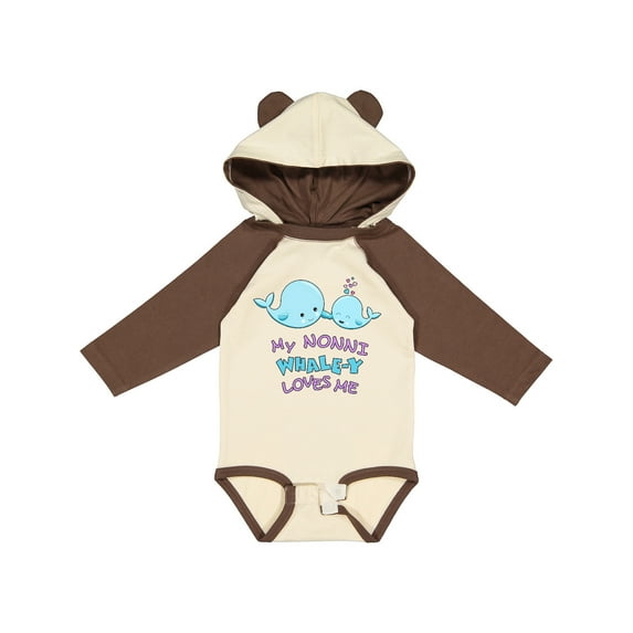 Inktastic My Nonni Whale-y Loves Me Boys or Girls Long Sleeve Baby Bodysuit