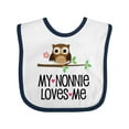 thumbnail image 1 of Inktastic My Nonnie Loves Me Grandchild Girls Baby Bib, 1 of 4