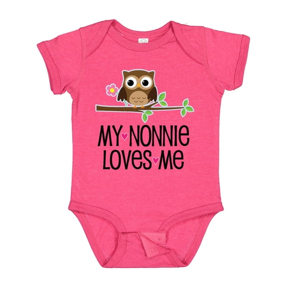 Inktastic My Nonnie Loves Me Grandchild Girls Baby Bodysuit