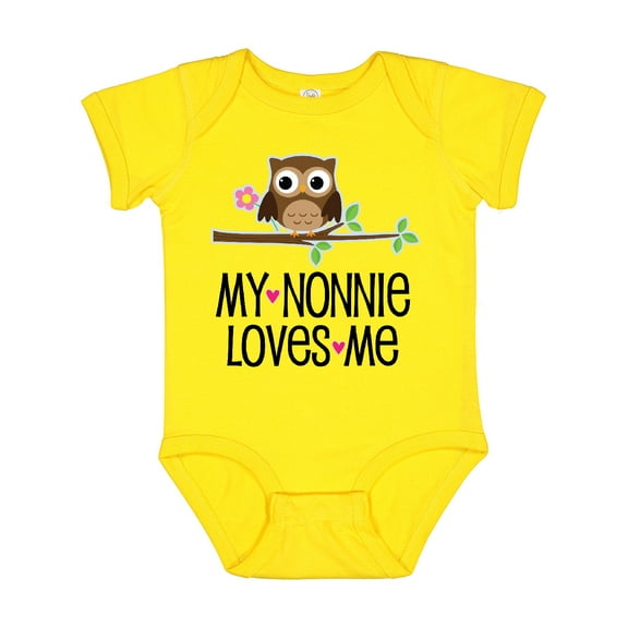 Inktastic My Nonnie Loves Me Grandchild Girls Baby Bodysuit