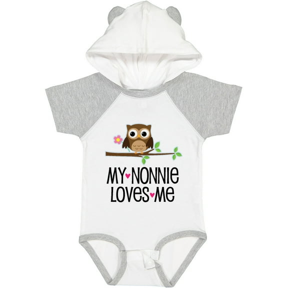 Inktastic My Nonnie Loves Me Grandchild Girls Baby Bodysuit