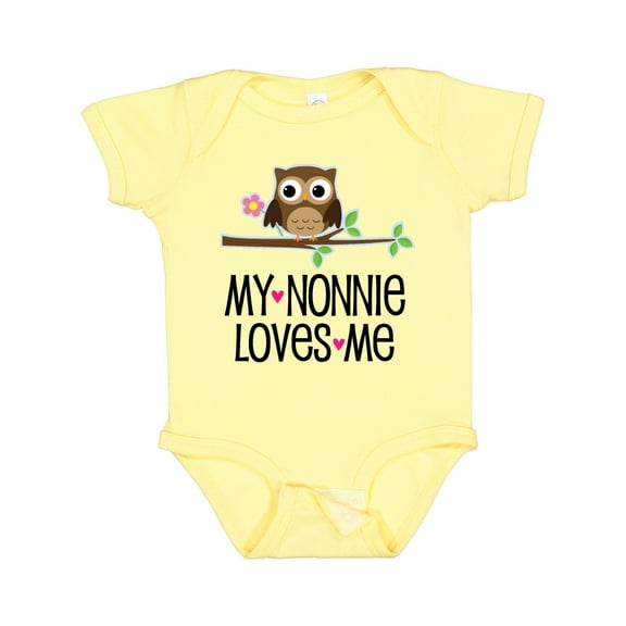Inktastic My Nonnie Loves Me Grandchild Girls Baby Bodysuit