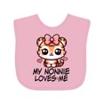 thumbnail image 1 of Inktastic My Nonnie Loves Me Granddaughter Tiger Girls Baby Bib, 1 of 4