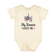 thumbnail image 1 of Inktastic My Nonnie Loves Me Unicorn Girls Baby Bodysuit, 1 of 5