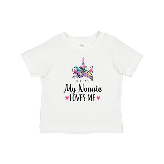 Inktastic My Nonnie Loves Me Unicorn Girls Baby T-Shirt