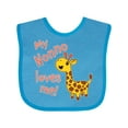 thumbnail image 1 of Inktastic My Nonno Loves Me- Cute Giraffe Boys or Girls Baby Bib, 1 of 4