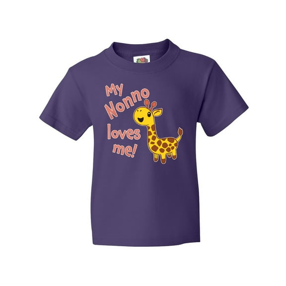Inktastic My Nonno Loves Me- Cute Giraffe Youth T-Shirt