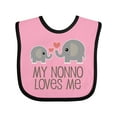 thumbnail image 1 of Inktastic My Nonno Loves Me Grandson Boys or Girls Baby Bib, 1 of 4