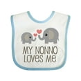thumbnail image 1 of Inktastic My Nonno Loves Me Grandson Boys or Girls Baby Bib, 1 of 4