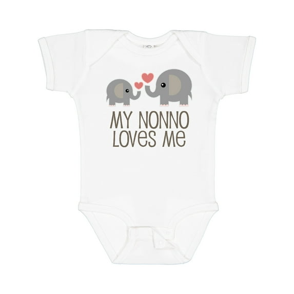 Inktastic My Nonno Loves Me Grandson Boys or Girls Baby Bodysuit