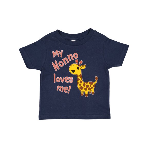 Inktastic My Nonno Loves me- cute giraffe Boys or Girls Toddler T-Shirt