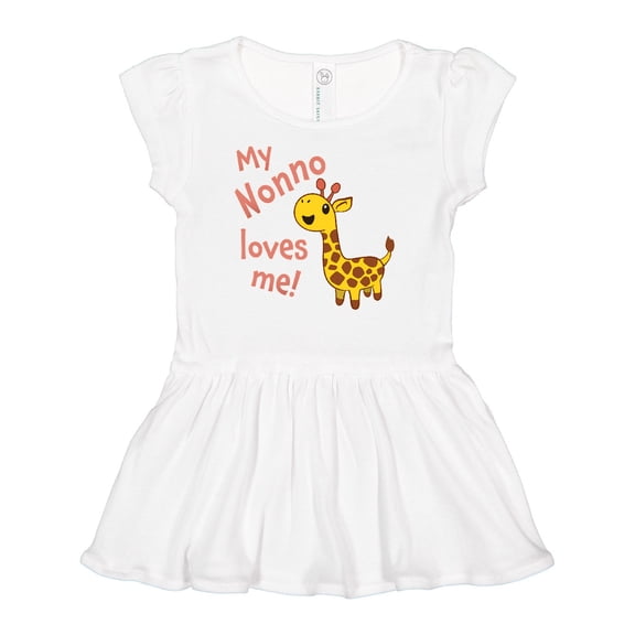 Inktastic My Nonno Loves me- cute giraffe Girls Baby Dress