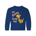 thumbnail image 1 of Inktastic My Nonno Loves me- cute giraffe Long Sleeve Youth T-Shirt, 1 of 5
