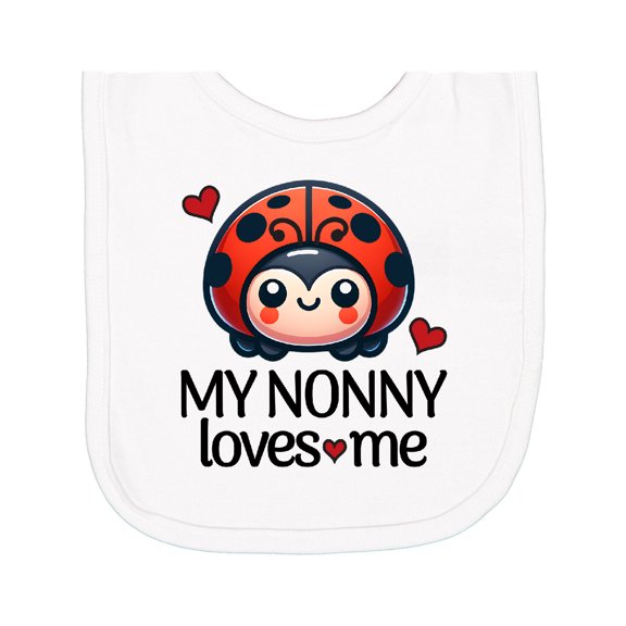 Inktastic My Nonny Loves Me Grandchild Ladybug Newborn Bib
