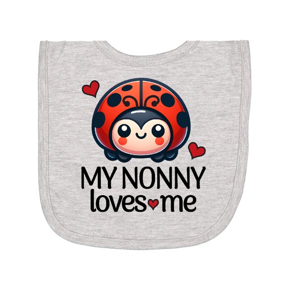 Inktastic My Nonny Loves Me Grandchild Ladybug Newborn Bib