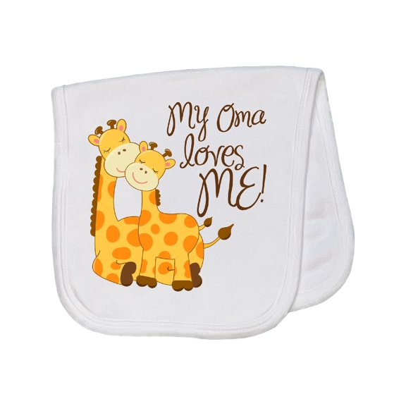 Inktastic My Oma Loves Me Baby Burp Cloth