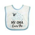 thumbnail image 1 of Inktastic My Oma Loves Me Baby Lamb Boys or Girls Baby Bib, 1 of 4