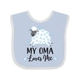 thumbnail image 1 of Inktastic My Oma Loves Me Baby Lamb Boys or Girls Baby Bib, 1 of 4