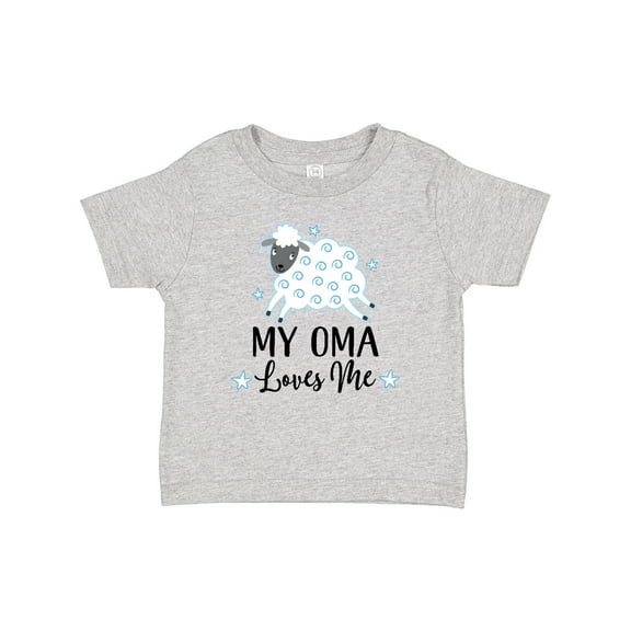 Inktastic My Oma Loves Me Baby Lamb Boys or Girls Baby T-Shirt