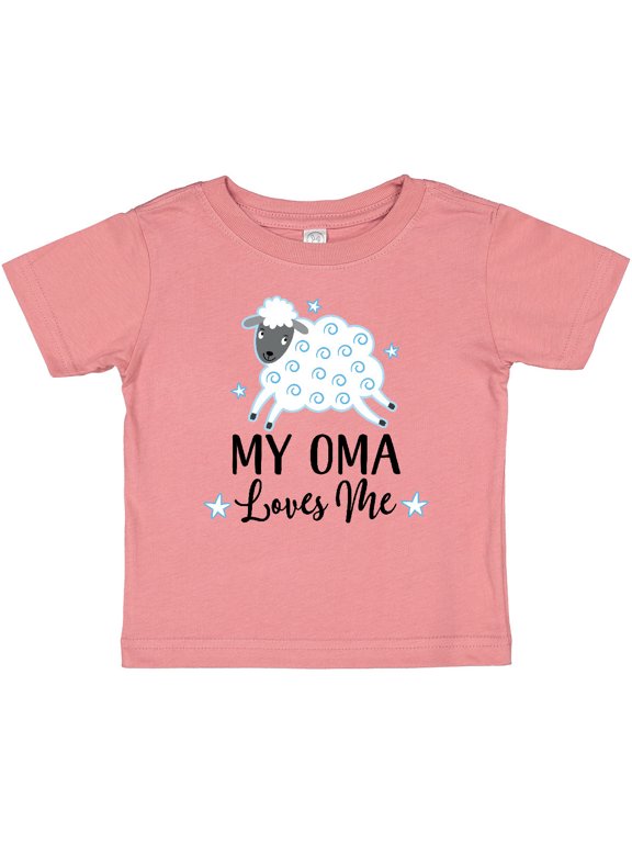 My Oma Loves Me Baby Lamb Boys or Girls Baby T-Shirt