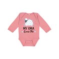 thumbnail image 1 of Inktastic My Oma Loves Me Baby Lamb Boys or Girls Long Sleeve Baby Bodysuit, 1 of 5