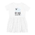 thumbnail image 1 of Inktastic My Oma Loves Me Baby Lamb Girls Toddler Dress, 1 of 5