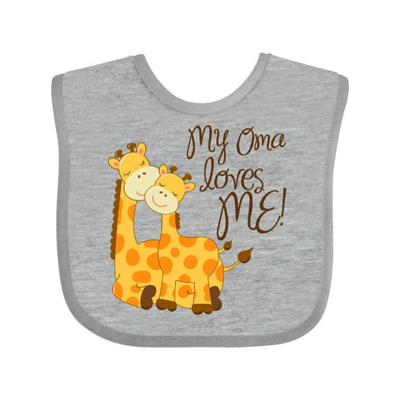 Inktastic My Oma Loves Me Boys or Girls Baby Bib