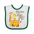 thumbnail image 1 of Inktastic My Oma Loves Me Boys or Girls Baby Bib, 1 of 4
