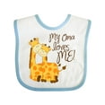 thumbnail image 1 of Inktastic My Oma Loves Me Boys or Girls Baby Bib, 1 of 4