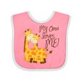 thumbnail image 1 of Inktastic My Oma Loves Me Boys or Girls Baby Bib, 1 of 4