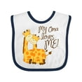 thumbnail image 1 of Inktastic My Oma Loves Me Boys or Girls Baby Bib, 1 of 4