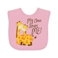 thumbnail image 1 of Inktastic My Oma Loves Me Boys or Girls Baby Bib, 1 of 4