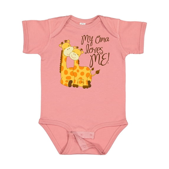 Inktastic My Oma Loves Me Boys or Girls Baby Bodysuit