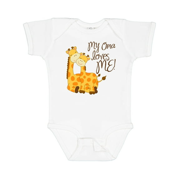 Inktastic My Oma Loves Me Boys or Girls Baby Bodysuit