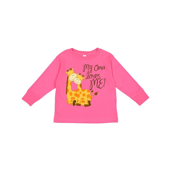Inktastic My Oma Loves Me Boys or Girls Long Sleeve Toddler T-Shirt