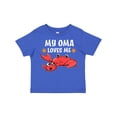 thumbnail image 1 of Inktastic My Oma Loves Me Cute Crab Family Boys or Girls Toddler T-Shirt, 1 of 5