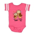 thumbnail image 1 of Inktastic My Oma Loves Me- Cute Owl Family Boys or Girls Baby Bodysuit, 1 of 5