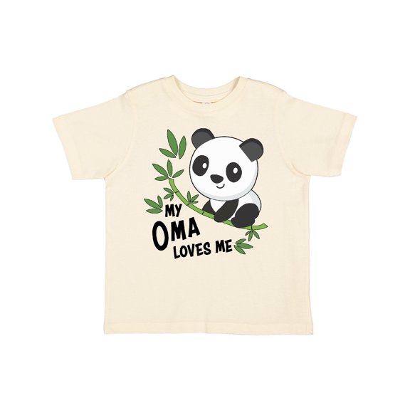 Inktastic My Oma Loves Me- Cute Panda Boys or Girls Toddler T-Shirt