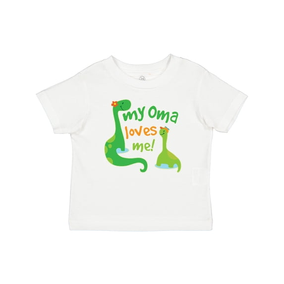 Inktastic My Oma Loves Me Dinosaur Boys Baby T-Shirt
