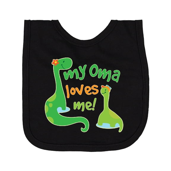 Inktastic My Oma Loves Me Dinosaur Newborn Bib