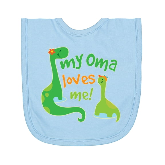 Inktastic My Oma Loves Me Dinosaur Newborn Bib