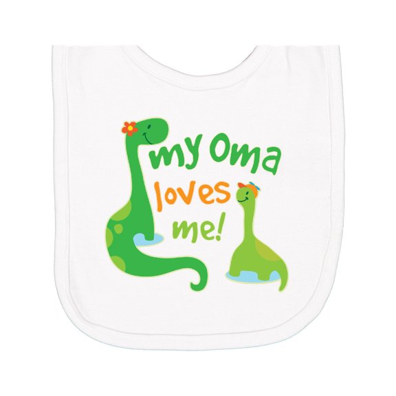 Inktastic My Oma Loves Me Dinosaur Newborn Bib