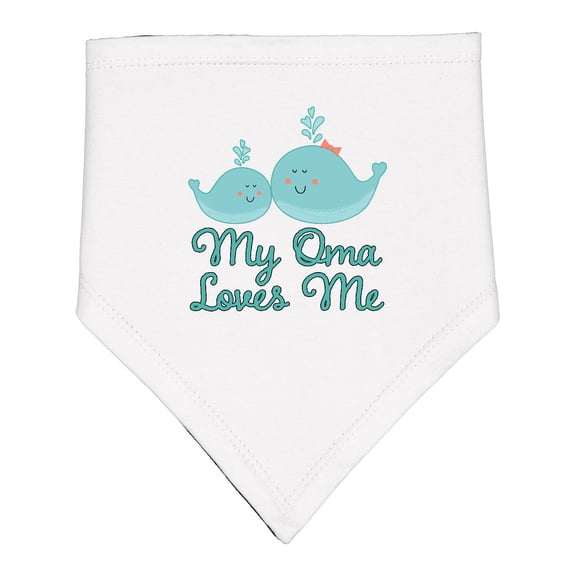 Inktastic My Oma Loves Me Fish Baby Bandana Bib