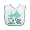 thumbnail image 1 of Inktastic My Oma Loves Me Fish Boys or Girls Baby Bib, 1 of 4