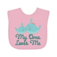 thumbnail image 1 of Inktastic My Oma Loves Me Fish Boys or Girls Baby Bib, 1 of 4