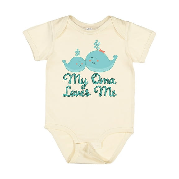 Inktastic My Oma Loves Me Fish Boys or Girls Baby Bodysuit