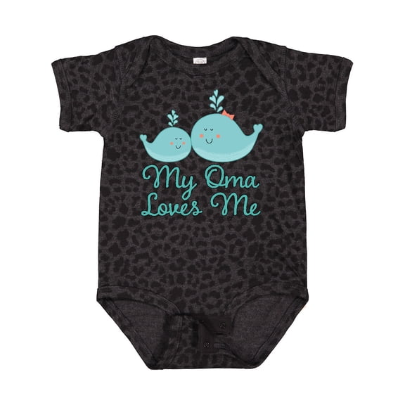 Inktastic My Oma Loves Me Fish Boys or Girls Baby Bodysuit