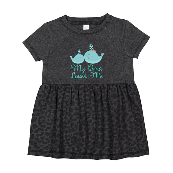 Inktastic My Oma Loves Me Fish Girls Baby Dress