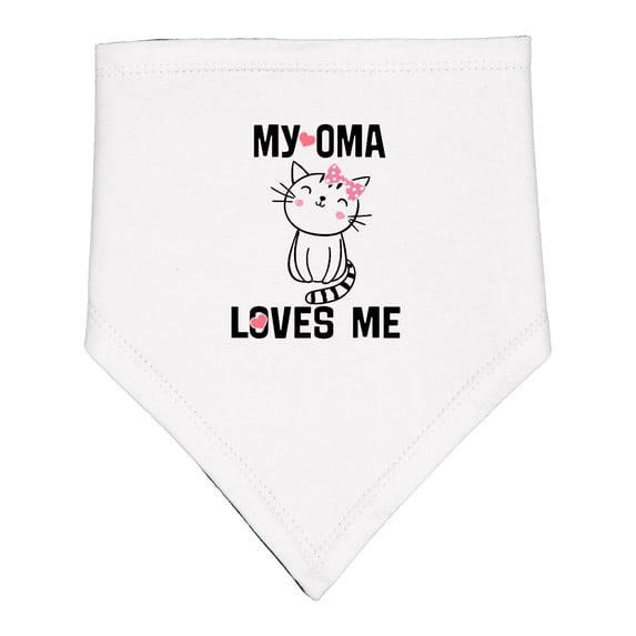 Inktastic My Oma Loves Me Girl Cat Baby Bandana Bib